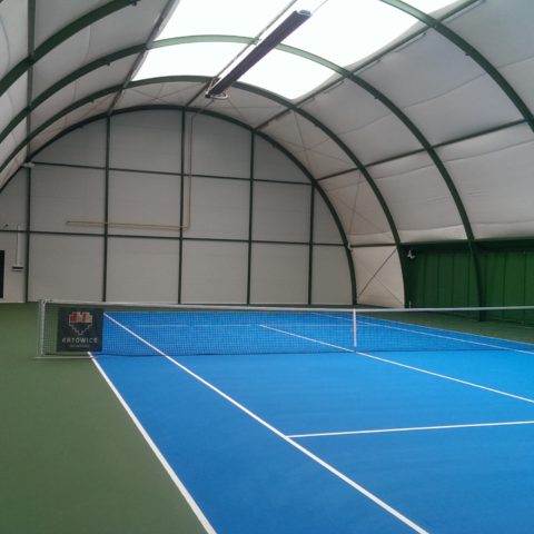 01-2016 / installation of tennis halls in Katowice